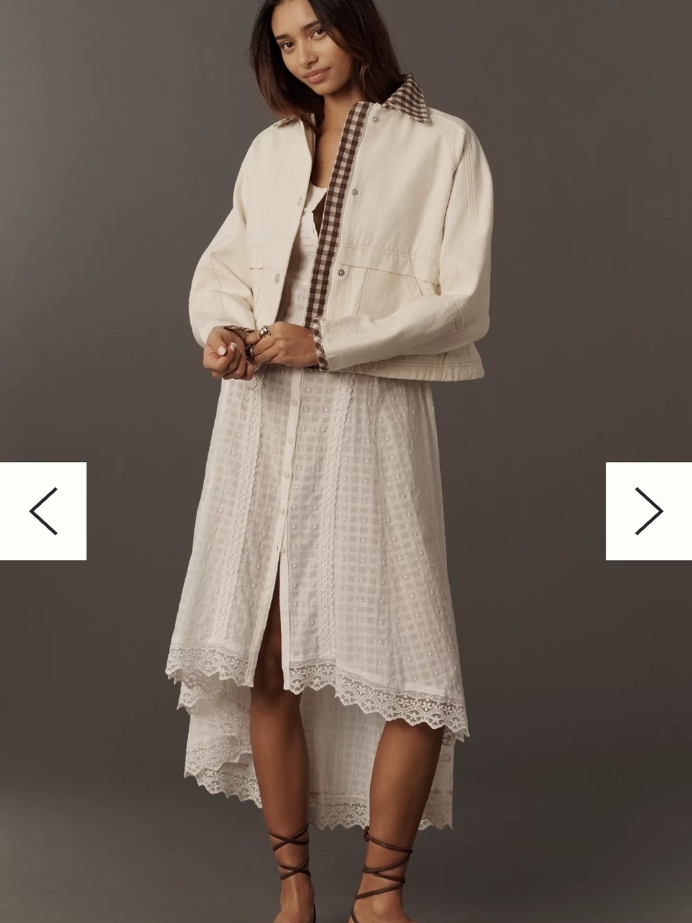 Anthropologie Pilcro The Lexie Cropped Workwear Jacket Plaid Collar Tan NWT XL - Picture 10 of 10